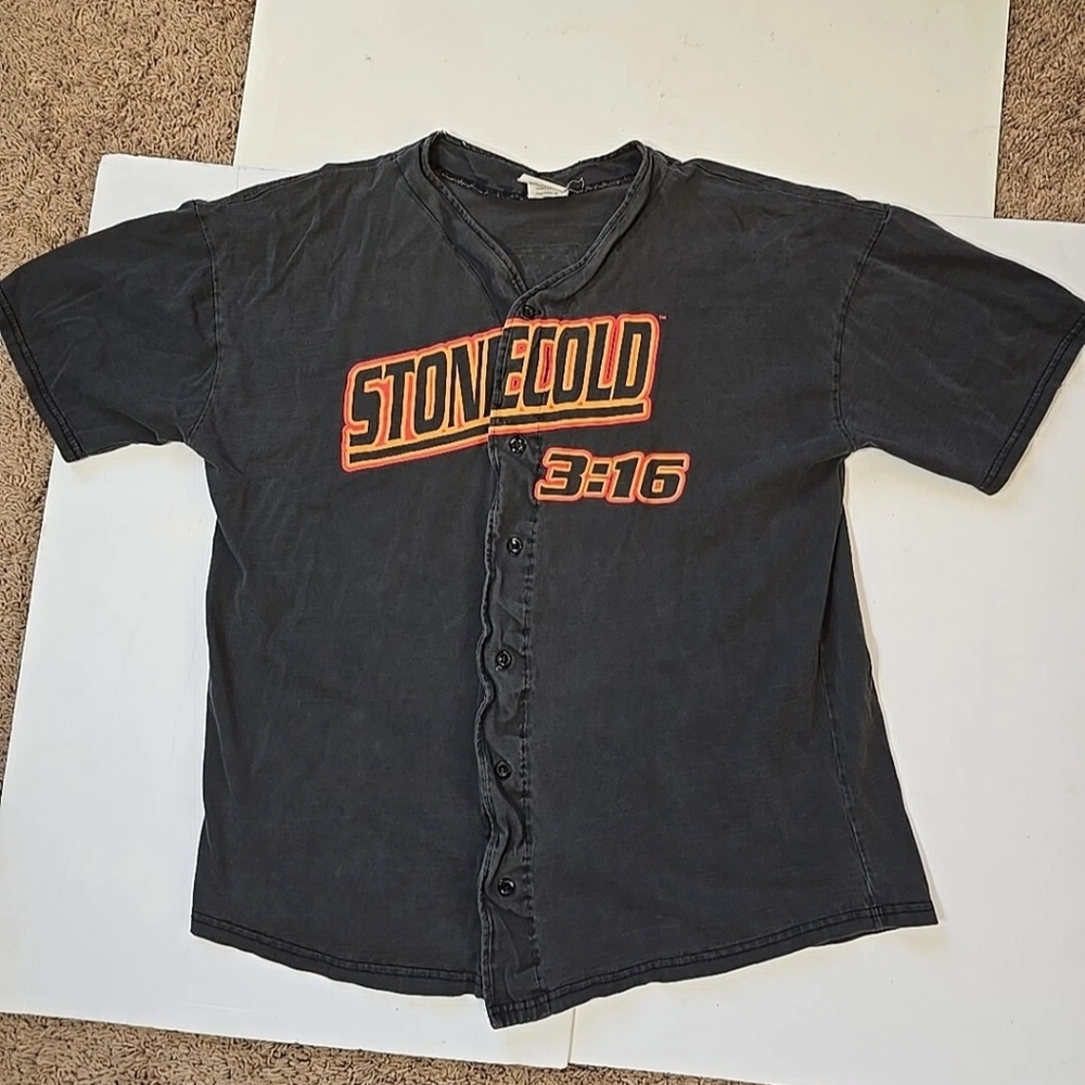 Vintage WWE Stone Cold Steve Austin 3:16 Skull Jersey Size XXL Black